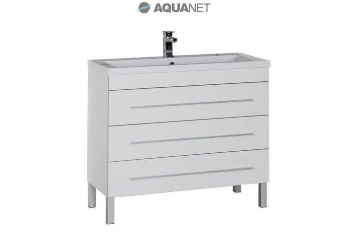Тумба под раковину напольная Aquanet Верона 178471 белая 100 фото 1