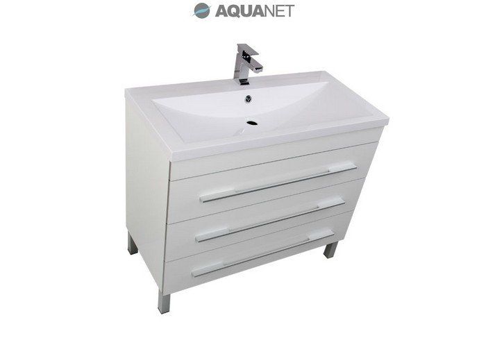 Тумба под раковину напольная Aquanet Верона 178471 белая 100 фото 3