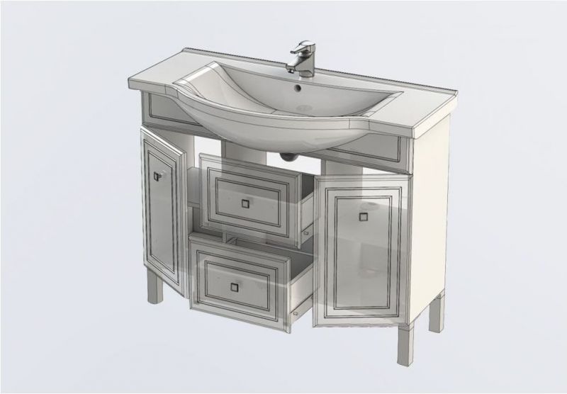 Тумба с раковиной Aquanet Стайл 00212974 фото 8