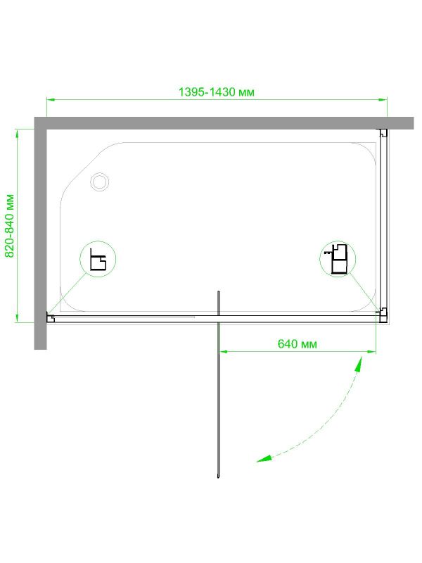 Душевой уголок Royal Bath HV 140x80x185, RB8140HV-C-CH фото 4