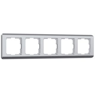 Рамка на 5 постов (серебряный) Werkel W0052106