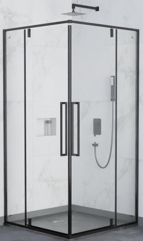 Душевой уголок  RGW Stilvoll SV-33B 06323388-14 80х80 см, профиль черный, стекло прозрачное фото 1