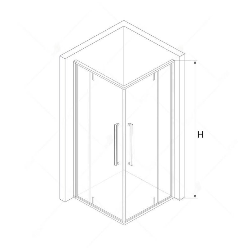Душевой уголок  RGW Stilvoll SV-33B 06323388-14 80х80 см, профиль черный, стекло прозрачное фото 3