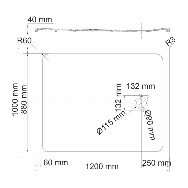 Душевой поддон WasserKraft Rhin 44T 44T10 120x100 белый