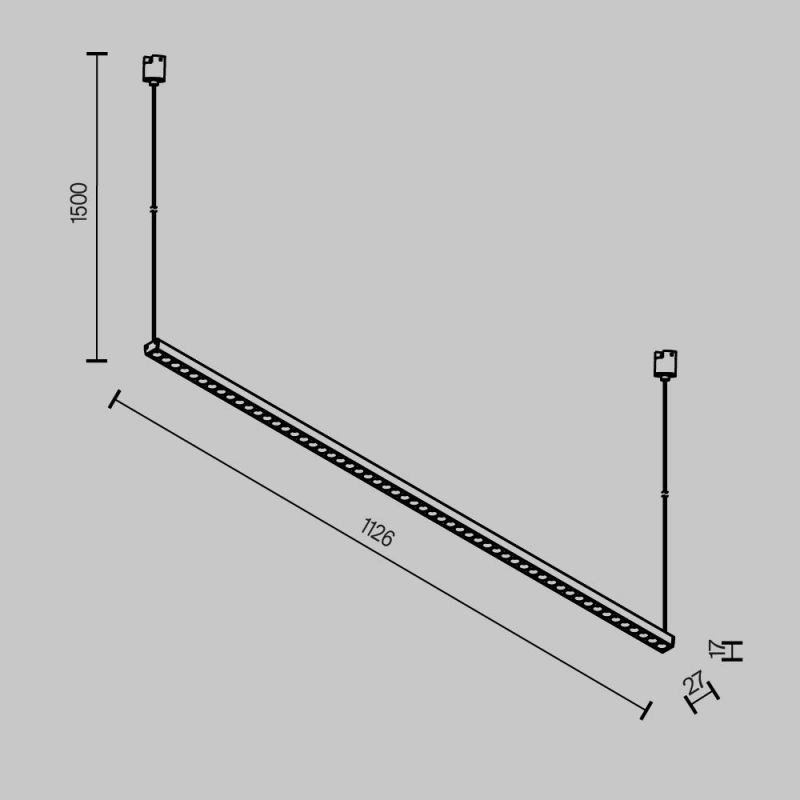 Трековый подвесной светильник Maytoni Points TR169-1-52W3K-M-B