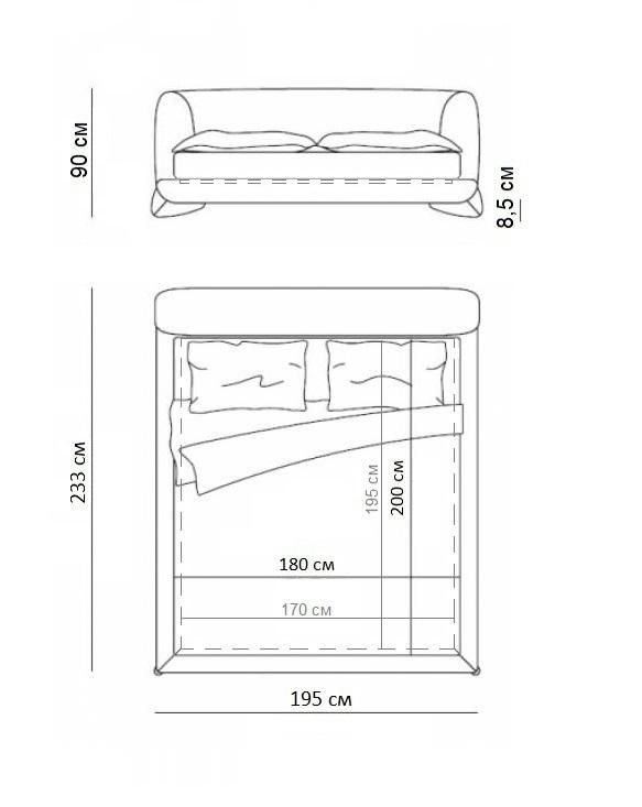 Двуспальная кровать Sotogrande Softbay M BD-3054239