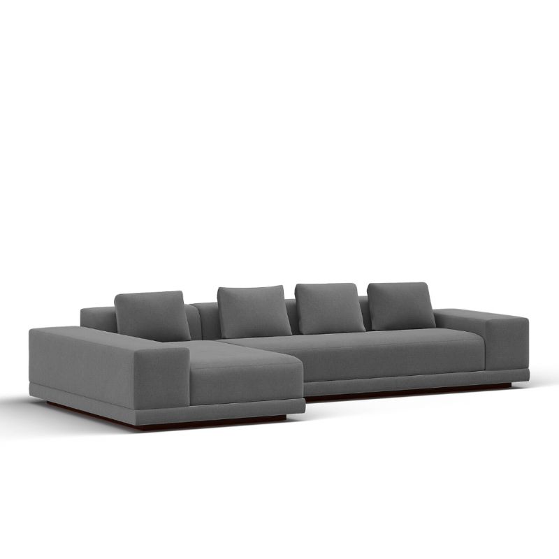 Угловой диван Highland Furniture MAROON SECTIONAL 367см серого цвета