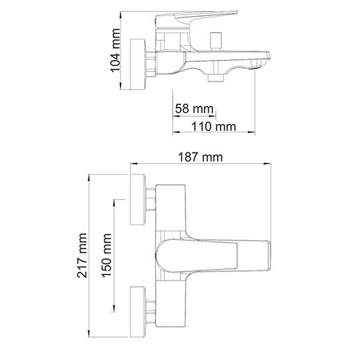 Смеситель для ванны WasserKRAFT Lopau 3201 фото 3