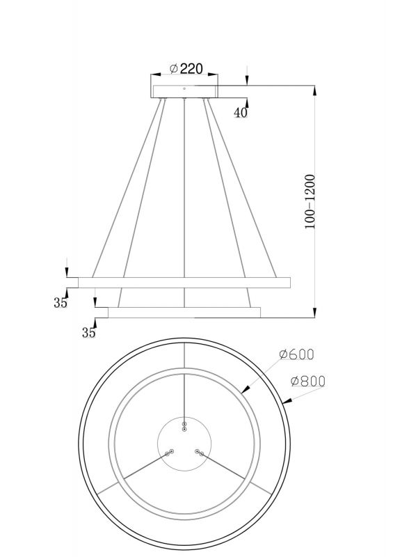 Подвесной светильник Maytoni Rim MOD058PL-L74W4K