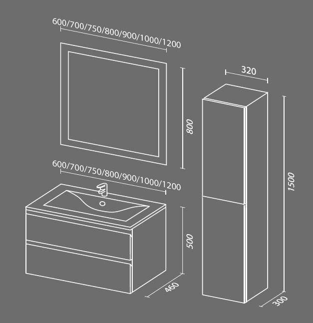 Тумба под раковину SanVit Avenu-2 kavenu2090w 90 см