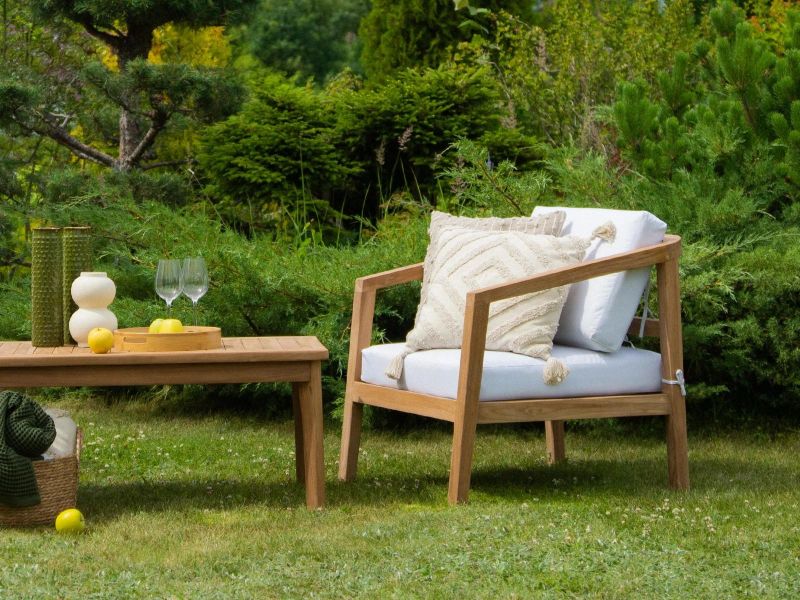 Кресло с подушками ОГОГО Обстановочка Sundeck бежевое BD-3023149 фото 9