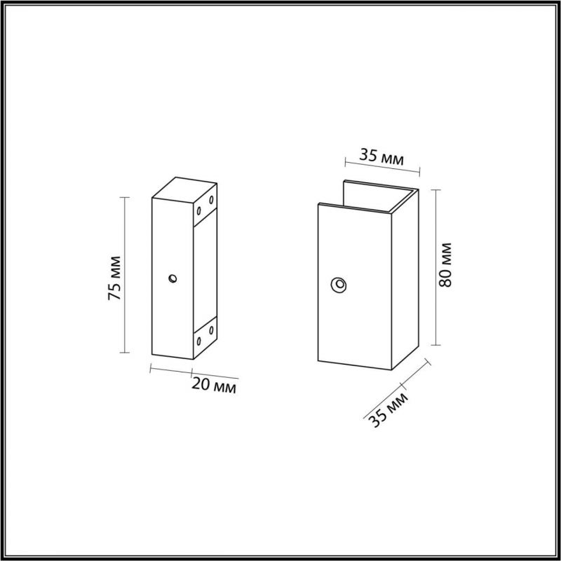 Фиксатор для накладного монтажа (двухсторонний) Odeon Light FINO 7006/2F