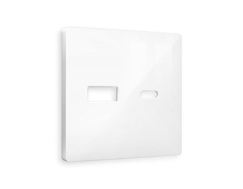 Лицевая панель Ambrella Volt ALFA (Белый глянец) для розетки 2USB тип A+C QUANT AP1110 фото 1
