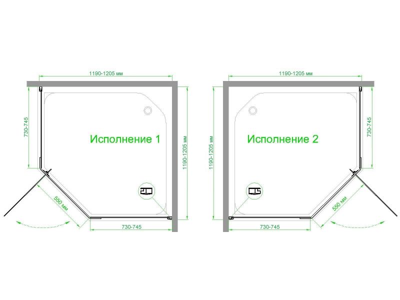 Душевой уголок Royal Bath TR RB120TR-T-CH 120 стекло прозрачное/профиль хром фото 4