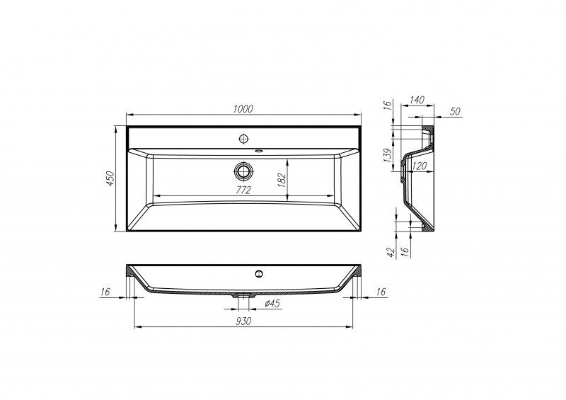 Раковина из литьевого мрамора BelBagno BB1000/450-LV-MR-AST