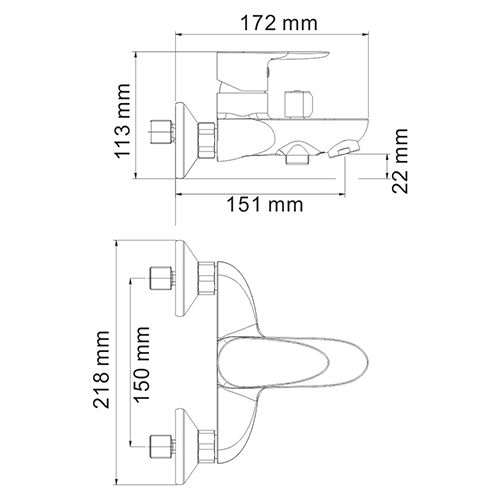 Смеситель для ванны WasserKRAFT Leine 3501 фото 3