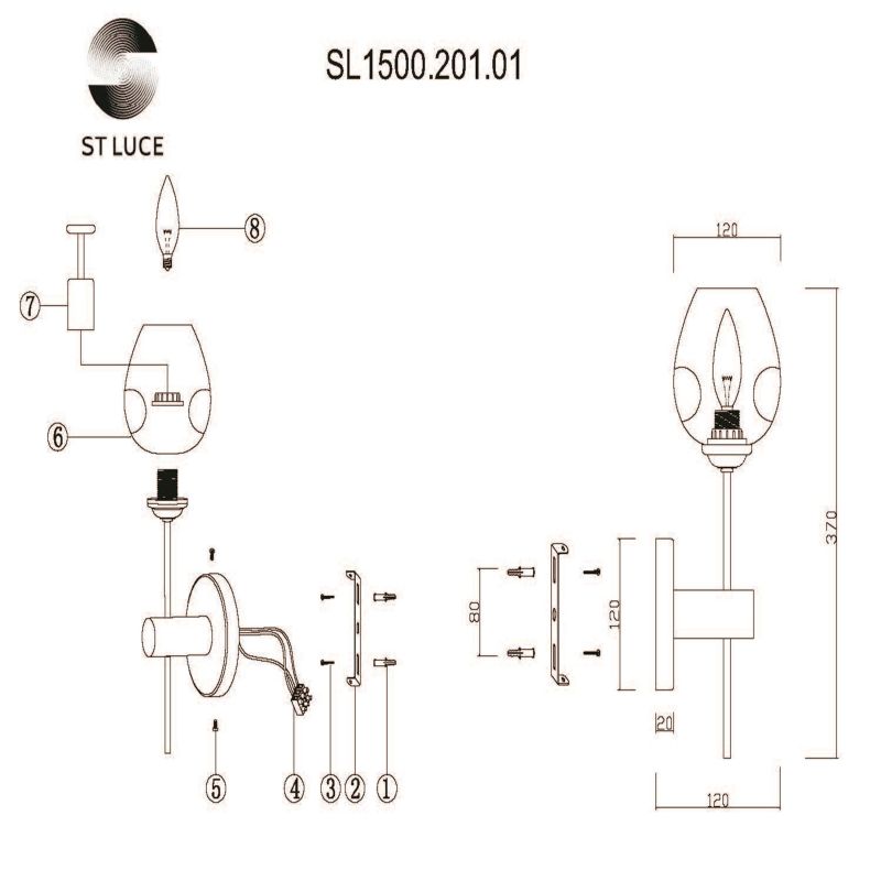 Светильник настенный ST-Luce FOVIA SL1500.201.01