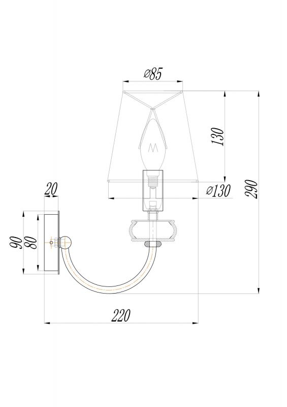 Бра Maytoni Roma ARM006WL-01G