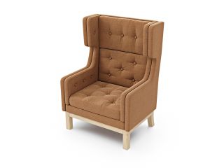 Кресло ARSKO Айверс Хай Сосна рогожка коричневая BD-2556821