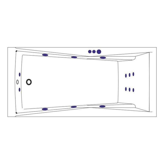 Акриловая ванна Excellent Palace WAEX.PAL17.SMART.CR 170x75 с г/м, хром