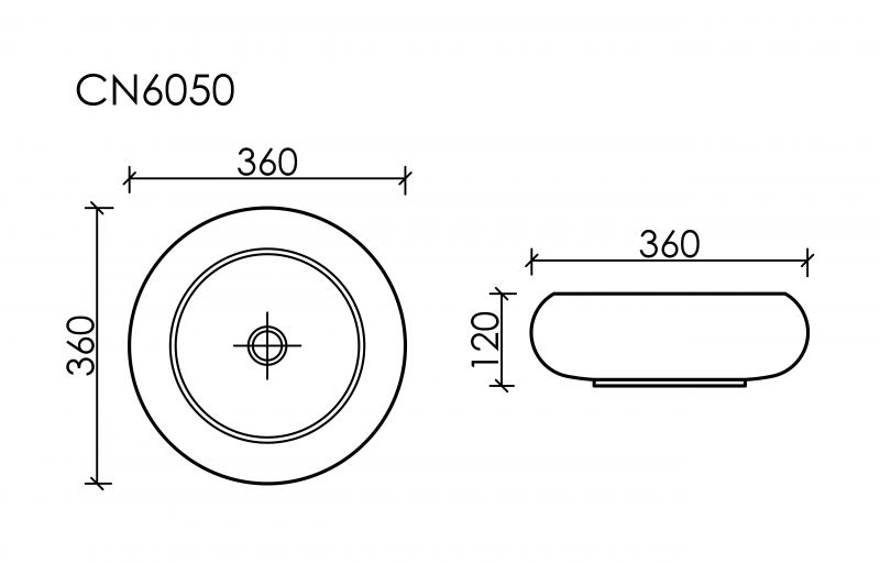 Раковина-чаша Ceramica Nova Element CN6050 36 см