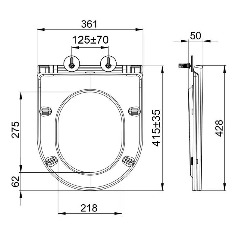 Подвесной унитаз Lemark GLAZER 9612004, с микролифтом, черный матовый