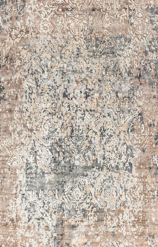 Индийский ковер из арт-шёлка Carpet «SOMERSET» FL-35-GOLD-GREY 200 x 300 см фото 1