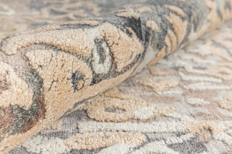 Индийский ковер из арт-шёлка Carpet «SOMERSET» FL-35-GOLD-GREY 200 x 300 см фото 4