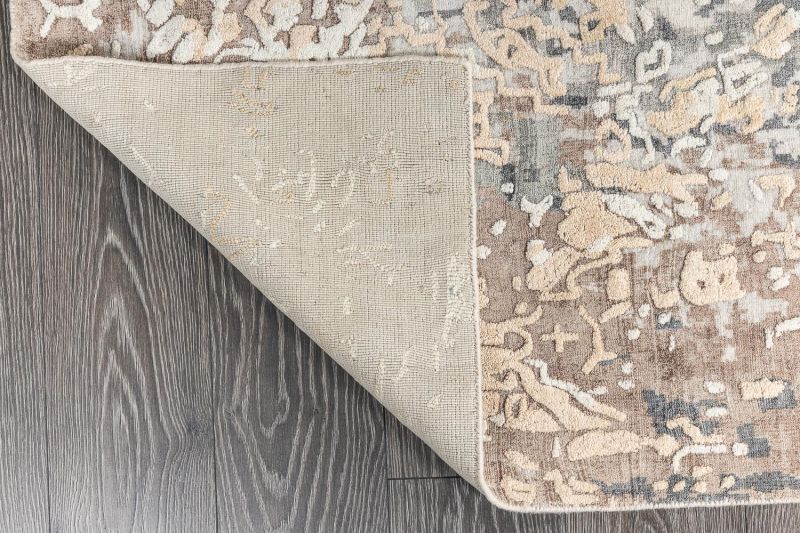 Индийский ковер из арт-шёлка Carpet «SOMERSET» FL-35-GOLD-GREY 200 x 300 см фото 5