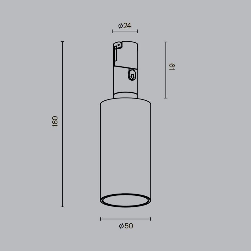 Трековый светильник Maytoni Magnum TR207-1-3W3K-B