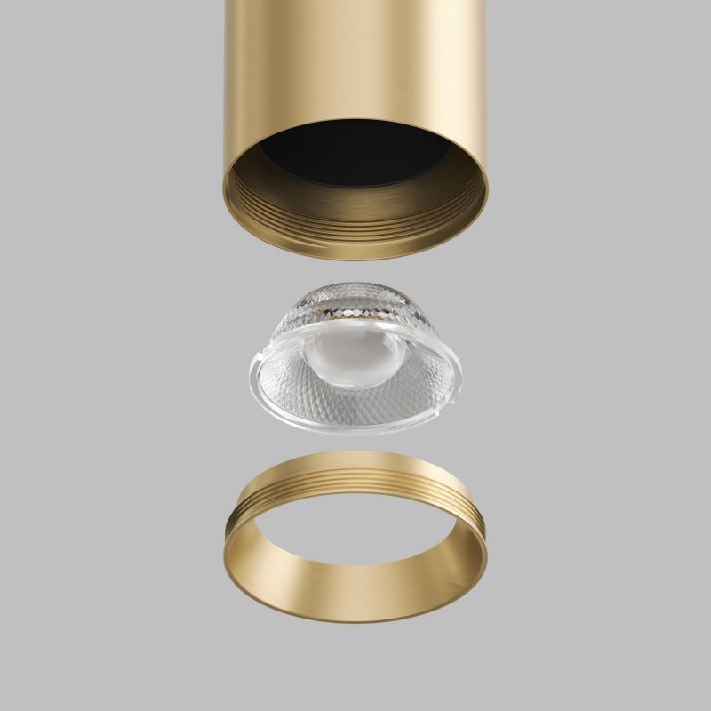 Трековый светильник Denkirs SHINE SPOT со светодиодом D70*H60, 48V DC, 8W, RA90, 3000K, IP20, сатинированная латунь, алюминий DK5743-SB фото 6