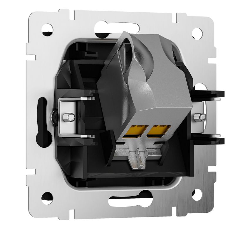 Розетка Ethernet RJ-45 cat. 6A экранированная Werkel Встраиваемые механизмы черные матовый W5120108 фото 2