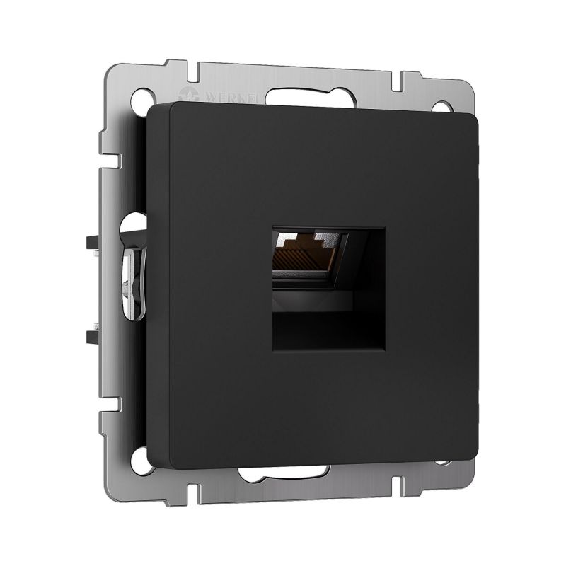 Розетка Ethernet RJ-45 cat. 6A экранированная Werkel Встраиваемые механизмы черные матовый W5120108 фото 3