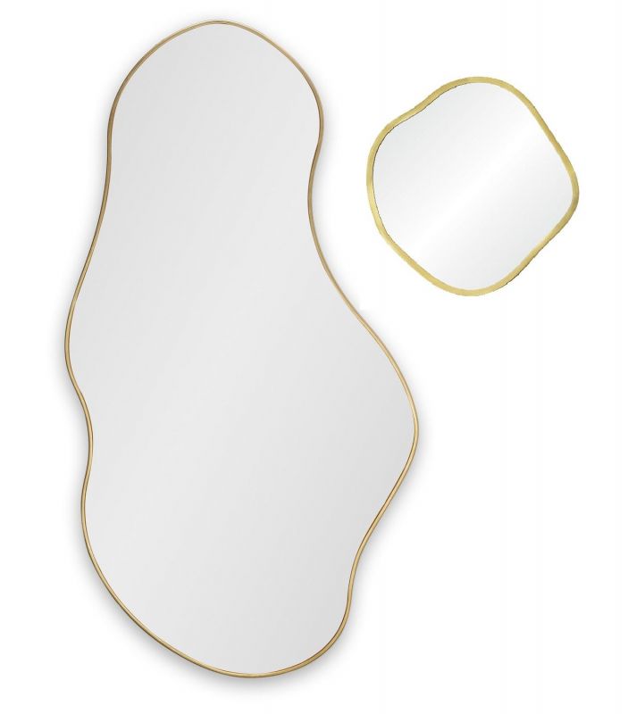 Сет из 2-х зеркал Art Mirror Lake Panno Gold 58*110 см, Ø41 см BD-3148663 фото 1
