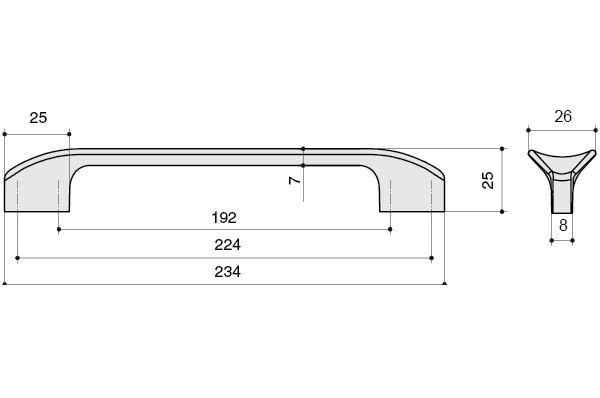 Ручка-скоба BelBagno 8.1107.224192.0270 белый глянец фото 2