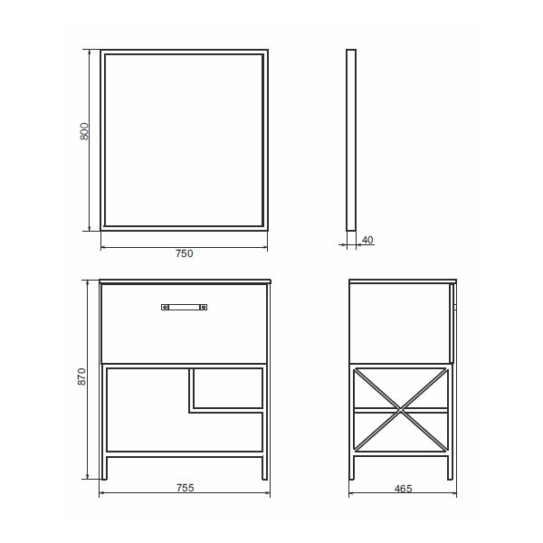 Тумба с раковиной Comforty Бредфорд 00004149064 фото 5