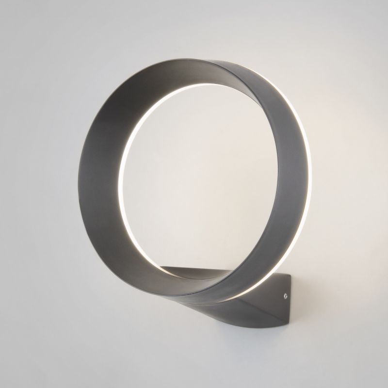 Уличный настенный светодиодный светильник Elektrostandard Ring IP54 1710 TECHNO LED серый фото 1