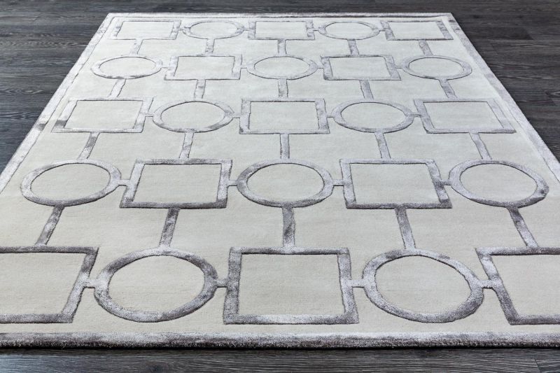 Индийский ковер из шерсти, арт-шёлка и хлопка Carpet «GEOMETRIC» G1-COLOR1 200 x 290 см фото 2