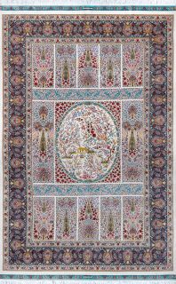 Иранский ковер из шёлка и модала Carpet «MASTERPIECE QUM» 046-21-EDEN ROSE 201 x 299 см