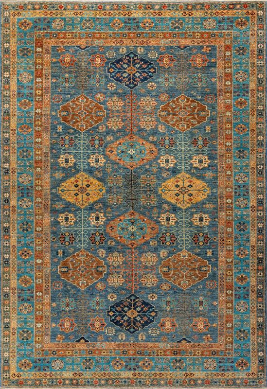 Пакистанский ковер из шерсти Carpet «KAZAK ROYAL» 231682-GREY-GREY 279 x 379 см