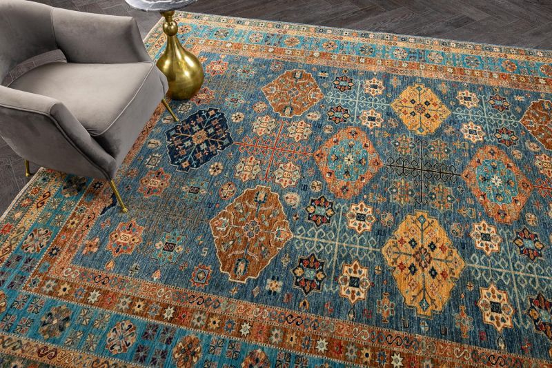 Пакистанский ковер из шерсти Carpet «KAZAK ROYAL» 231682-GREY-GREY 279 x 379 см