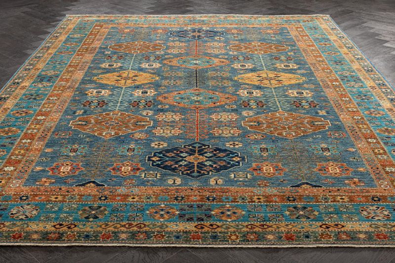 Пакистанский ковер из шерсти Carpet «KAZAK ROYAL» 231682-GREY-GREY 279 x 379 см