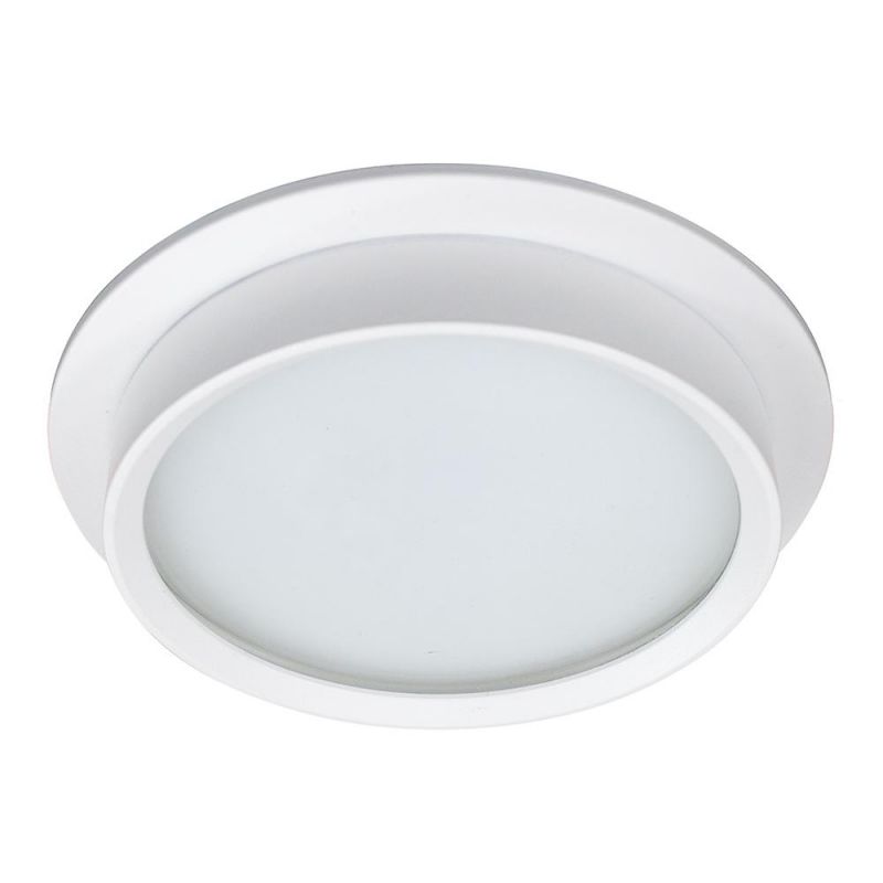 Светильник встраиваемый Feron DL704 потолочный GX70 белый круг IP44 51105 фото 1