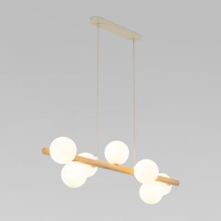 Подвесной светильник со стеклянными плафонами TK Lighting Estera Wood 5905