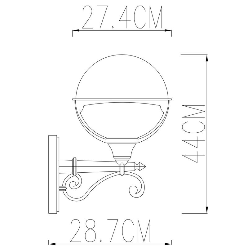 Уличный светильник Arte Lamp Monaco A1491AL-1BK фото 4