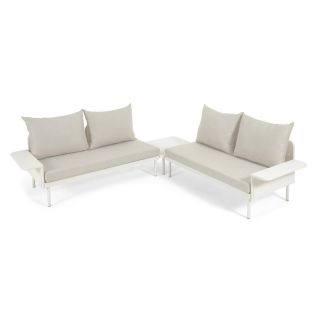 Комплект уличной мебели La Forma (ex Julia Grup) Zaltana 2 дивана и стол с белой матовой отделкой BD-2094982