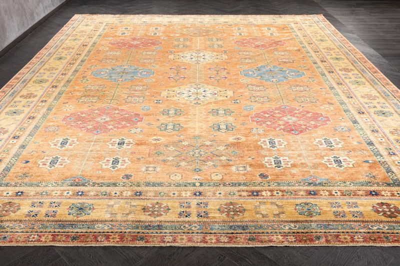 Пакистанский ковер из шерсти Carpet «KAZAK ROYAL» 222560-GLD-GLD 405 x 519 см