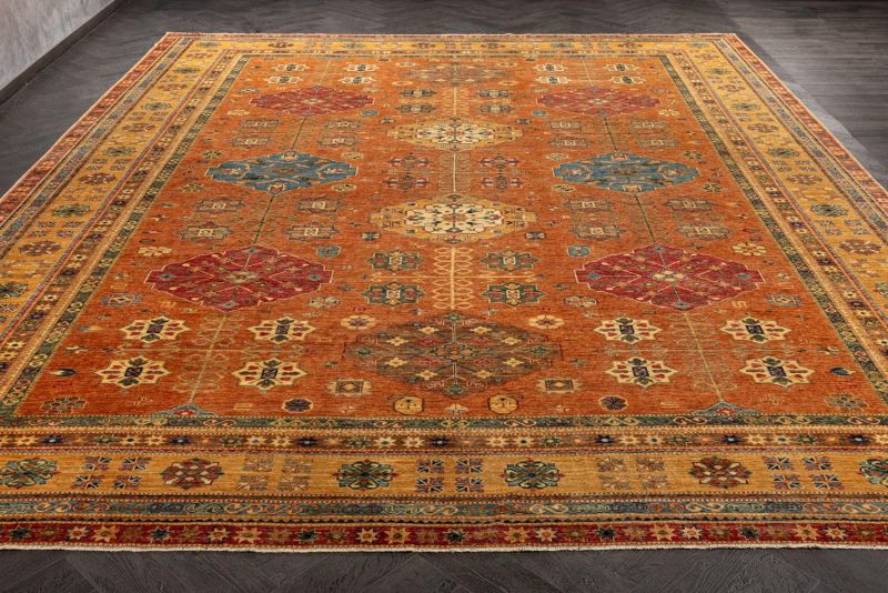 Пакистанский ковер из шерсти Carpet «KAZAK ROYAL» 222560-GLD-GLD 405 x 519 см