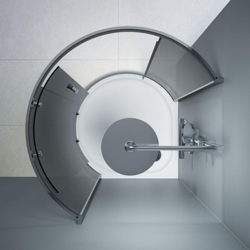 Душевой уголок AMPM Like Round W83UG-333-095CG 95x95 см, глянцевый хром/тонированное фото 4
