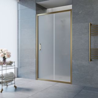 Душевая дверь Vegas Glass ZP 135 05 10, профиль бронзовый, стекло матовое